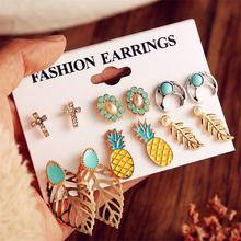 IF ME Vintage Stud Earrings Set Mixed for Women Bohemian