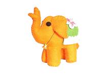 Felt Playing Elephant Toy - Orange