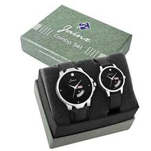 Jainx Black Analog Watch for Couple - JC454