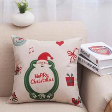 MIHE Christmas Cushion Cover Throw Pillow Case Print Sofa Seat Case Car Pillowcase Soft Bed Christmas Decorations For Home BZT06