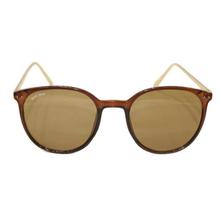Brown/Golden Framed Round Sunglasses For Women