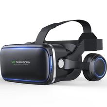 VR Shinecon 6.0 G04E VR Glasses Google Cardboard 3D Virtual Reality Glasses Headset Head Mount for 4.7-6.2' Inch Smartphone