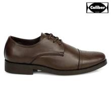 Caliber Shoes Coffee Lace-Up Formal Shoes For Men - ( 505 C )