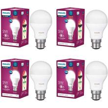 Philips Base B22 9-Watt LED Bulb (Pack of 4, White)