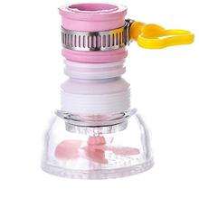 Flexible Kitchen Tap Head Movable Sink Faucet 360° Rotatable Water Saving Aerator - Pink