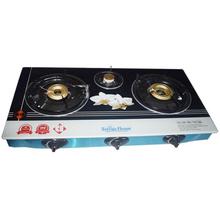 Surya Three Burner Automatic Gas Stove with Glass Top