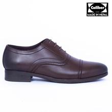 Caliber Shoes Coffee Lace Up Formal Shoes For Men - ( P 518 C)