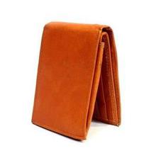 Tan Brown Plain Leather Wallet For Men