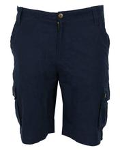 Navy Blue Solid Multi Pocket Shorts For Men - MTR3061