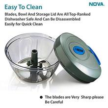 Nova Quick Cut Small Plastic Handy Chopper, Grey