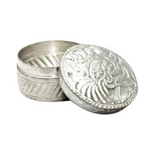 Pure Silver Peacock Carved Asarfi Box - SAF27187 - 15.521g