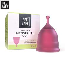 Pee Safe Reusable Menstrual Cup With Medical Grade Silicone For Women - Small/Medium