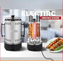 BBQ 1000 Watt Electric Skewer Vertical Electric Bbq Kebab Grill Machine Automatic Rotating Barbecue Smokeless