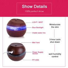 290ml Mini Blue Backlight Humidifier Ultrasonic Humidifier Air Aroma