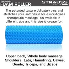 Strauss Yoga Foam Roller 45 cm  Massage Roller For Deep Tissue Massage