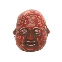 Maroon Laughing Buddha Head For Decor