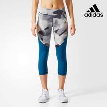 Adidas Blue/Grey Ultimate Cut And Sew Performance 3/4 Tights For Women - BR6783