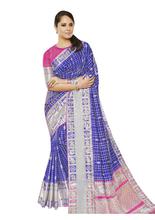 Stylee Lifestyle Blue Banarasi Silk Jacquard Saree -1988