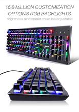 AOYEAH K109 RGB Mechanical Gaming Keyboard Blue Switches Backlit Keyboard for Gaming K109