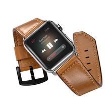 JINYA Classic Leather Band For Apple Watch 42MM / 44MM Brown