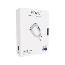 VIDVIE Dual Usb Fast Charger With Cable PLE201(Micro)