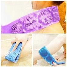 Silicone Body Back Scrubber (28 Inch, 70Cm), Double Side Bathing Brush