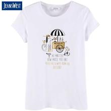 JeansWest BLE WHITE T-shirt For Women