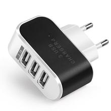 Proelio USB Charger 3 Ports 5V2A Travel USB Wall Power Adapter EU Charger Charging For iPhone Xiaomi Samsung HTC Huawei P20 Lite