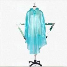 Blue Poncho Transparent Raincoat