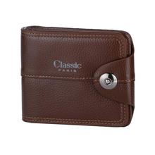 OMFashion Leather Men's Wallet (Hard Brown)