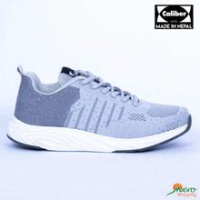 Caliber Shoes Black/Grey Ultralight Sport Shoes For Men - ( 645 )