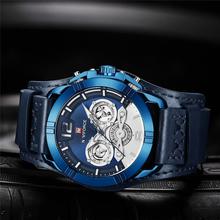 NaviForce Day Date Function Blue Luxury Chronograph Watch (NF9131)