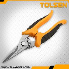 Multi-Functional Stainless steel blade Scissors,  Steel Metal Sheet Cutting Garden Electrician Scissors with Saw tooth Blade tolsen