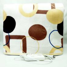 Electric Blanket Dotted Print High Quality With Controller (150 cm x 180 cm)- White, Brown