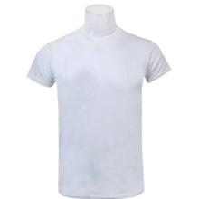 White Round Neck Plain 100% Cotton T-Shirt For Men