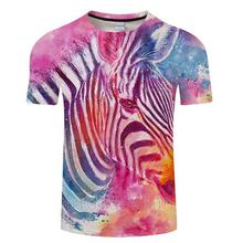 3D T Shirts Animal T-shirts Men Colorful T shirt Summer Short Sleeve