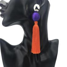 MANILAI 2018 Bohemian Cotton Tassels Earrings For Women Pom Pom