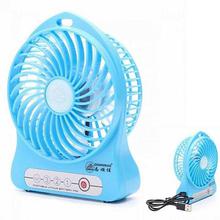 USB Rechargeable 4 Blade Mini Fan-Blue