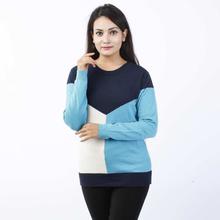 Multicolor Round Neck Woolen Long Sweater For Women (LL-17-12)