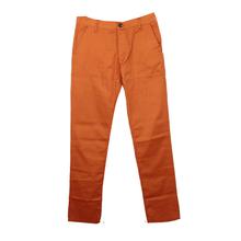 Brownish-Red Cotton Plain Pant