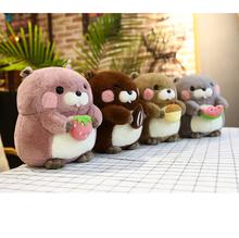 Cute Groundhog Doll Plush Toy Hamster Stuffed Appease Child Kids Baby-Pink 25cm