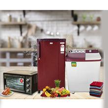 Combo of Washing Machine, Single Door Refrigerator and Oven