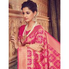 Stylee Lifestyle Magenta Banarasi Silk Jacquard Saree - 2070