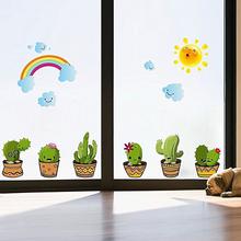 Cactus Angel Plants Flower Wall Stickers Room Window Wall Decals