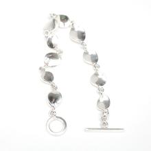 Silver Oval Design Countour Bracelet For Women