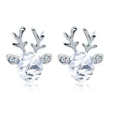 Deer Earrings With Crystal Animals Stud Earring