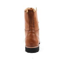 Brown Lace-Up Boots For Men