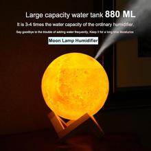 New 880ML Air Humidifier 3D Moon Lamp light Diffuser Aroma Essential