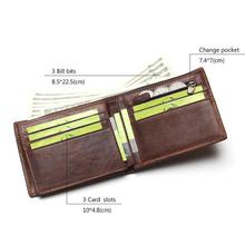 TAUREN Classic Genuine Leather Men Wallets Coin Pocket