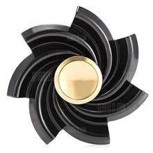 Aafno Pasal Spinning Flower Zinc Alloy ADHD Fidget Spinner - BLACK